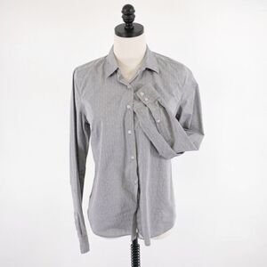 DAMAGED UNTUCKit Gray Collared Button‎ Front Shirt Size 6